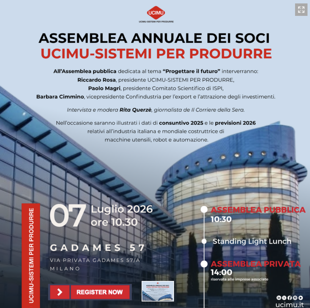 Assemblea annuale UCIMO-Sistemi per produrre - Progettare il futuro
